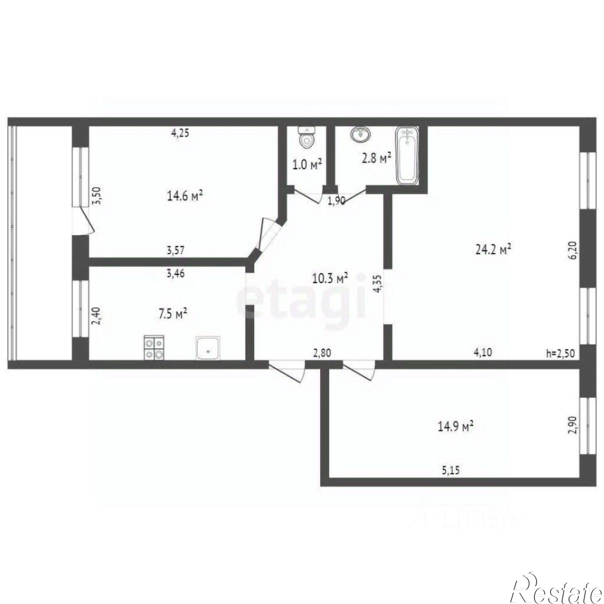 Купить квартиру за 5 199 000 рублей на Бийский район, село Лесное