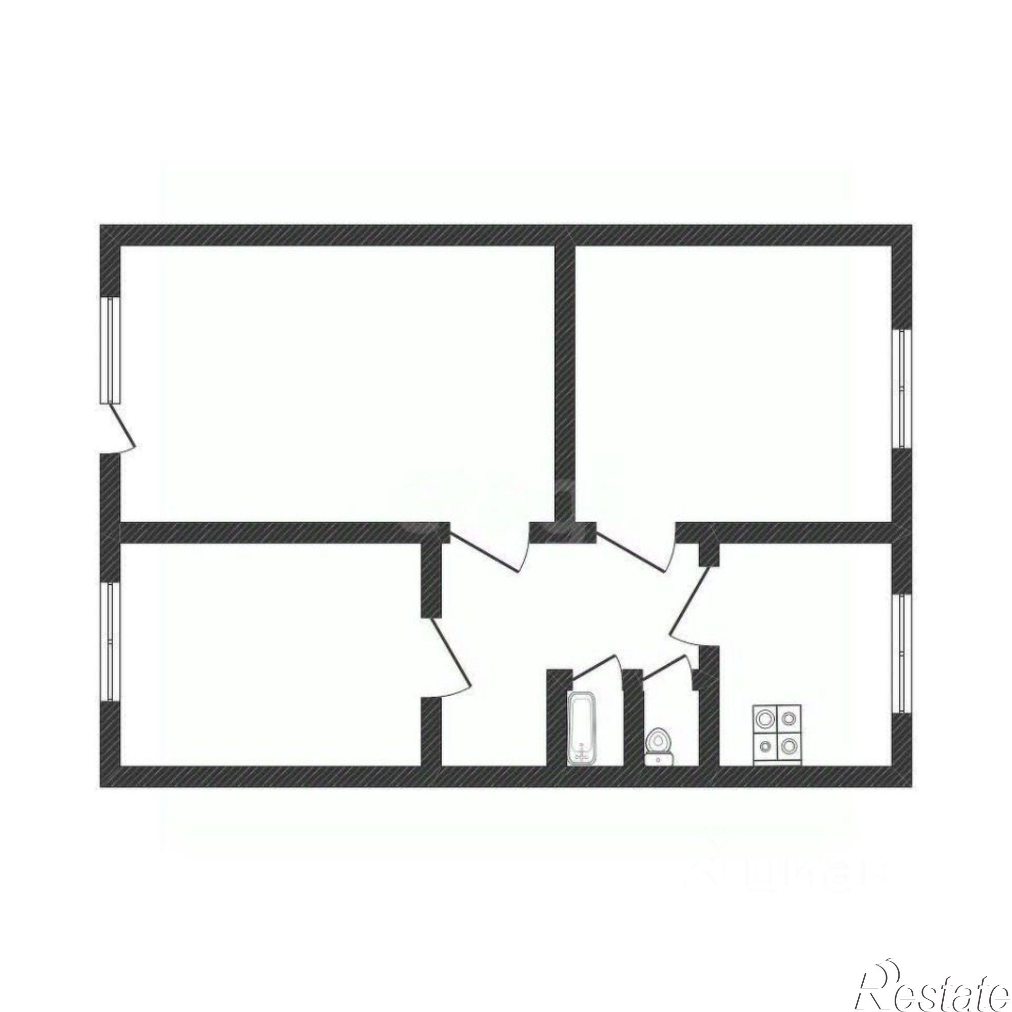 Купить квартиру за 3 350 000 рублей на Красноармейская улица, 80