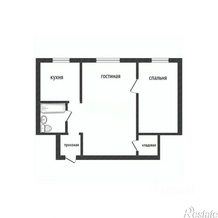 2-комн квартира Смоленский район