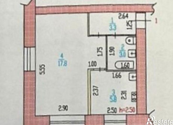 1-комн квартира улица Дзержинского, 21,  д. 21