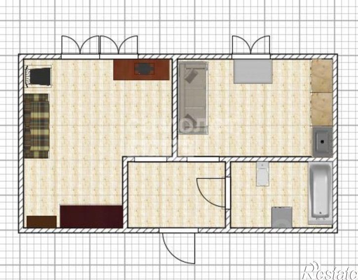 1-комн квартира ул Лесная, 26,  д. 26