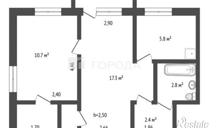 1-комн квартира Барнаульская улица, 4,  д. 4