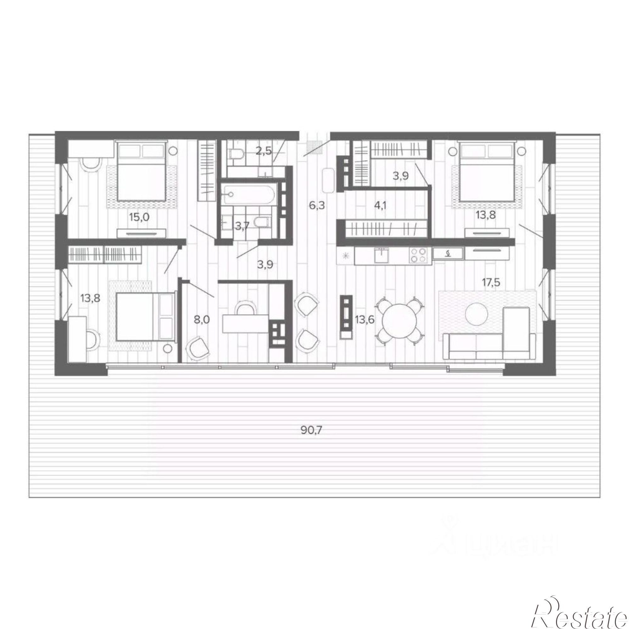 Купить квартиру за 37 488 000 рублей на Барнаул, Змеиногорский тракт