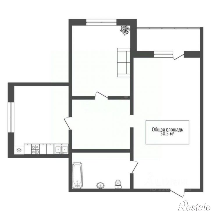 1-комн квартира ул Советская, 1,  д. 1