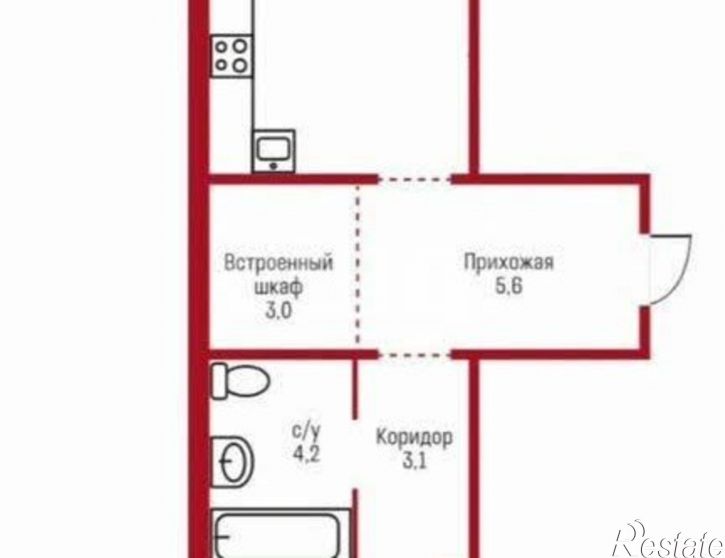 1-комн квартира улица Герцена, 3 к2,  д. 3 к2