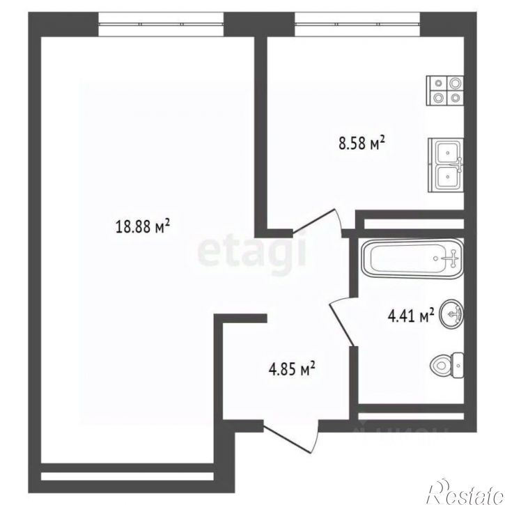 1-комн квартира Южный тракт, 15 к1,  д. 15 к1