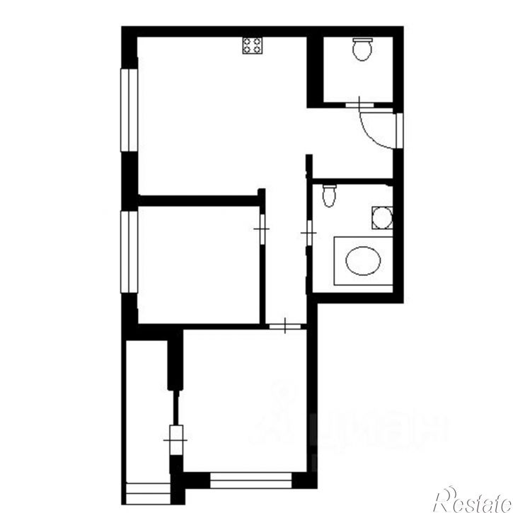 2-комн квартира Б кв-л, 34,  д. 34