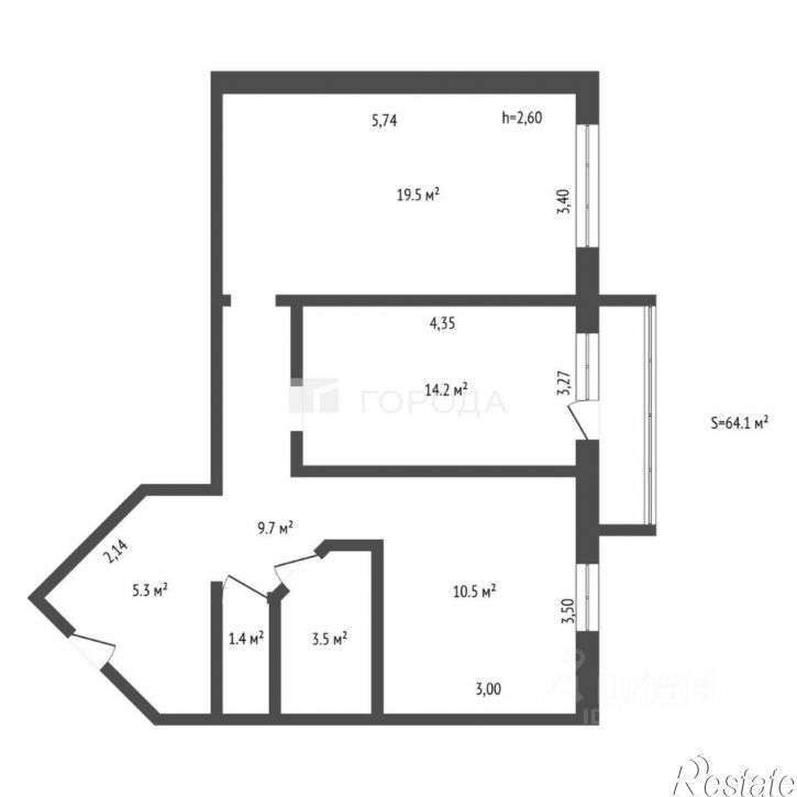 2-комн квартира ул 8 микрорайон, 22,  д. 22