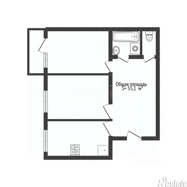 2-комн квартира Ударная улица, 83/1,  д. 83/1