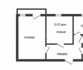 2-комн, 52кв м, этаж 3/9 ул Петра Мерлина, 6
