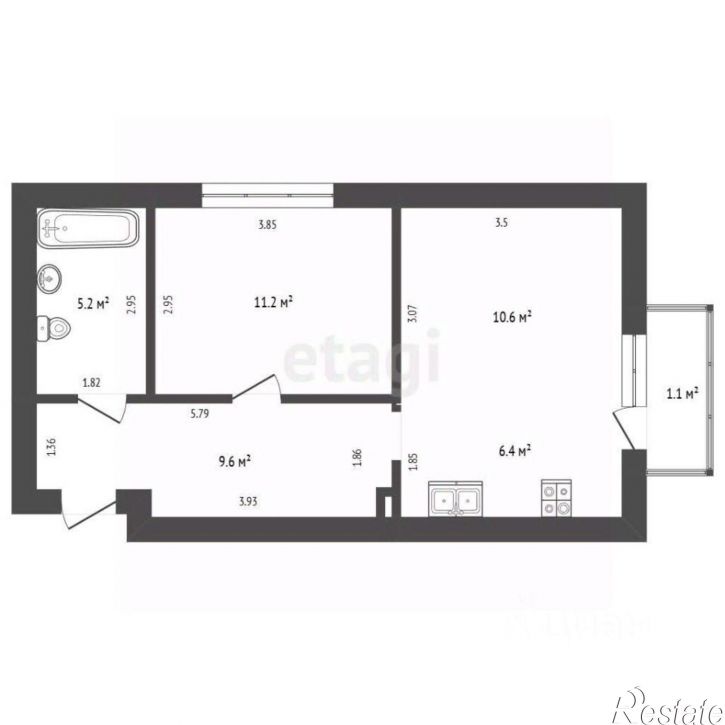 2-комн квартира улица Герцена, 15,  д. 15
