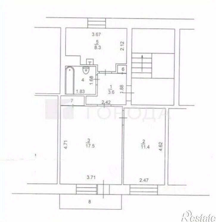 2-комн квартира ул Школьная, 19а,  д. 19а