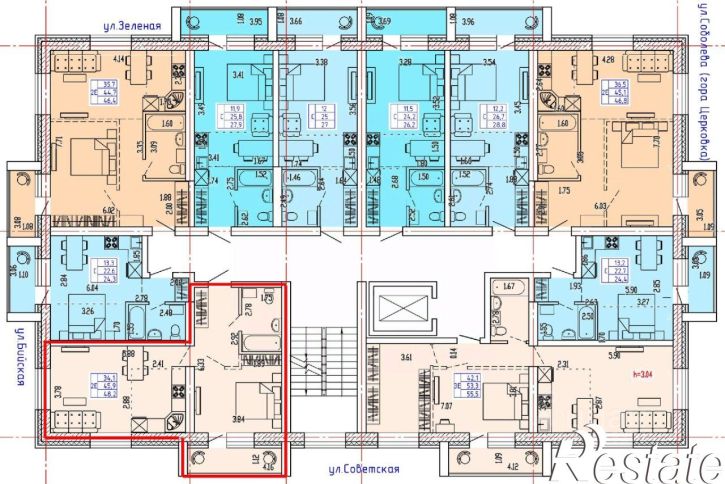 2-комн квартира в новом доме Советская улица, 22/3,  д. 22/3