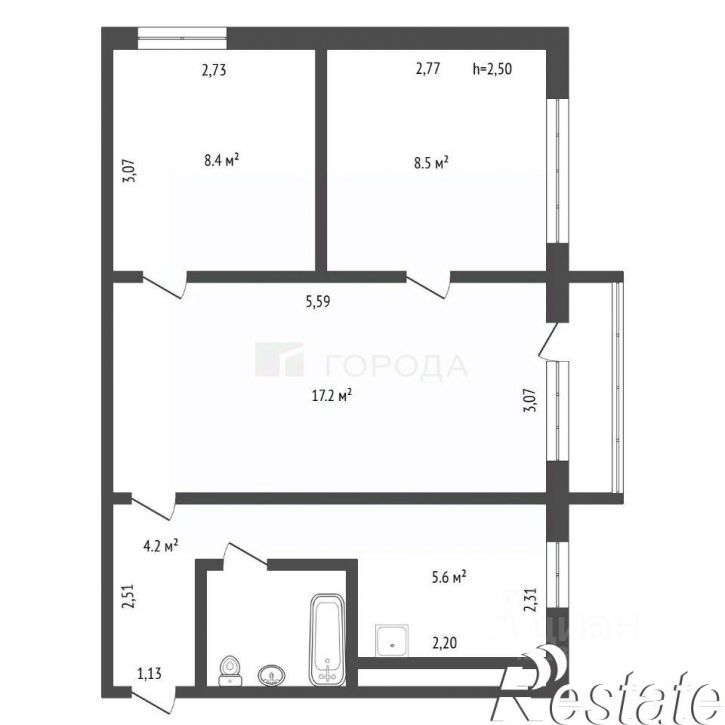 3-комн квартира улица Чайковского, 25,  д. 25