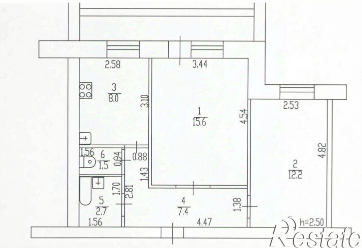 2-комн квартира Прудская улица, 19,  д. 19